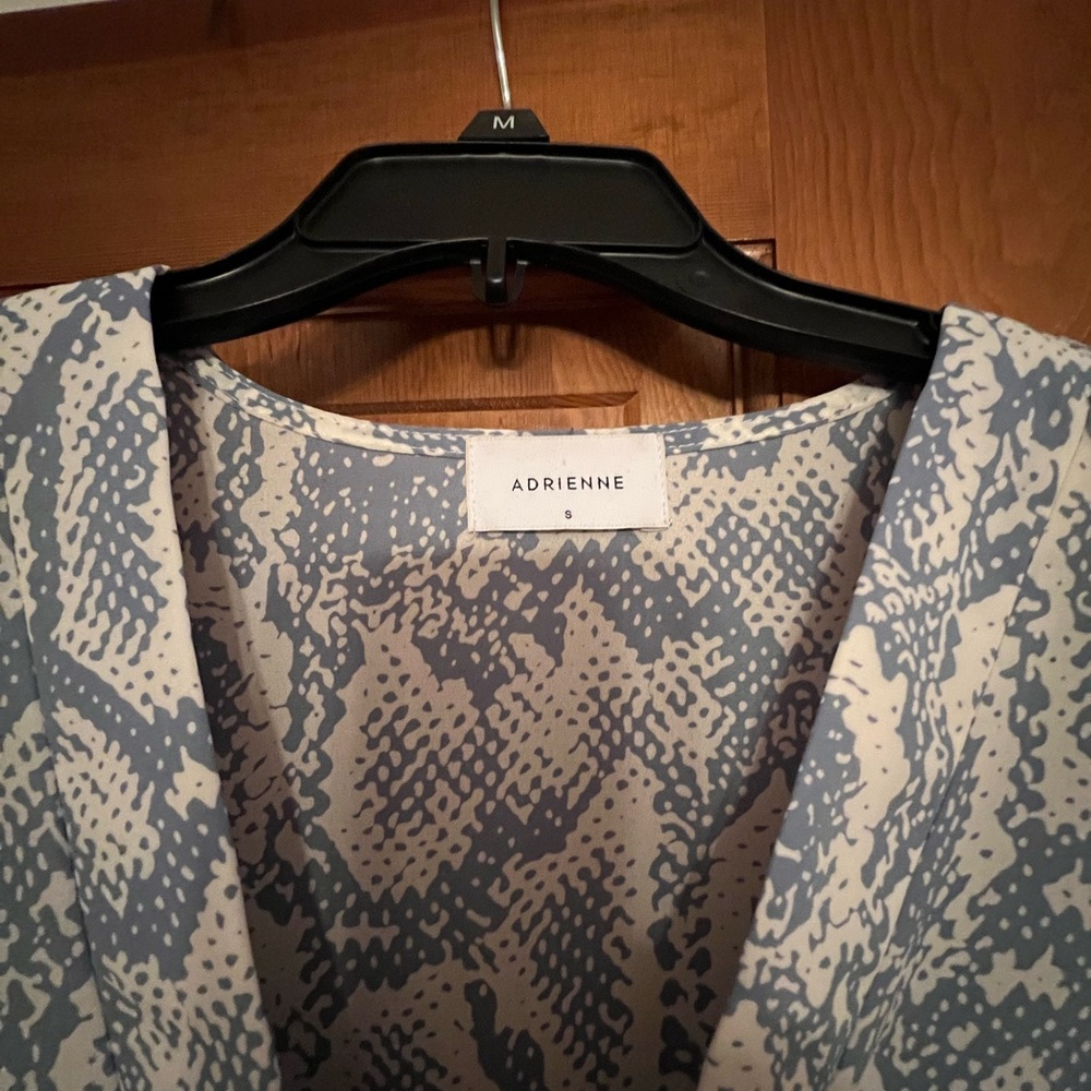Adrienne Abstract Blue and White Top